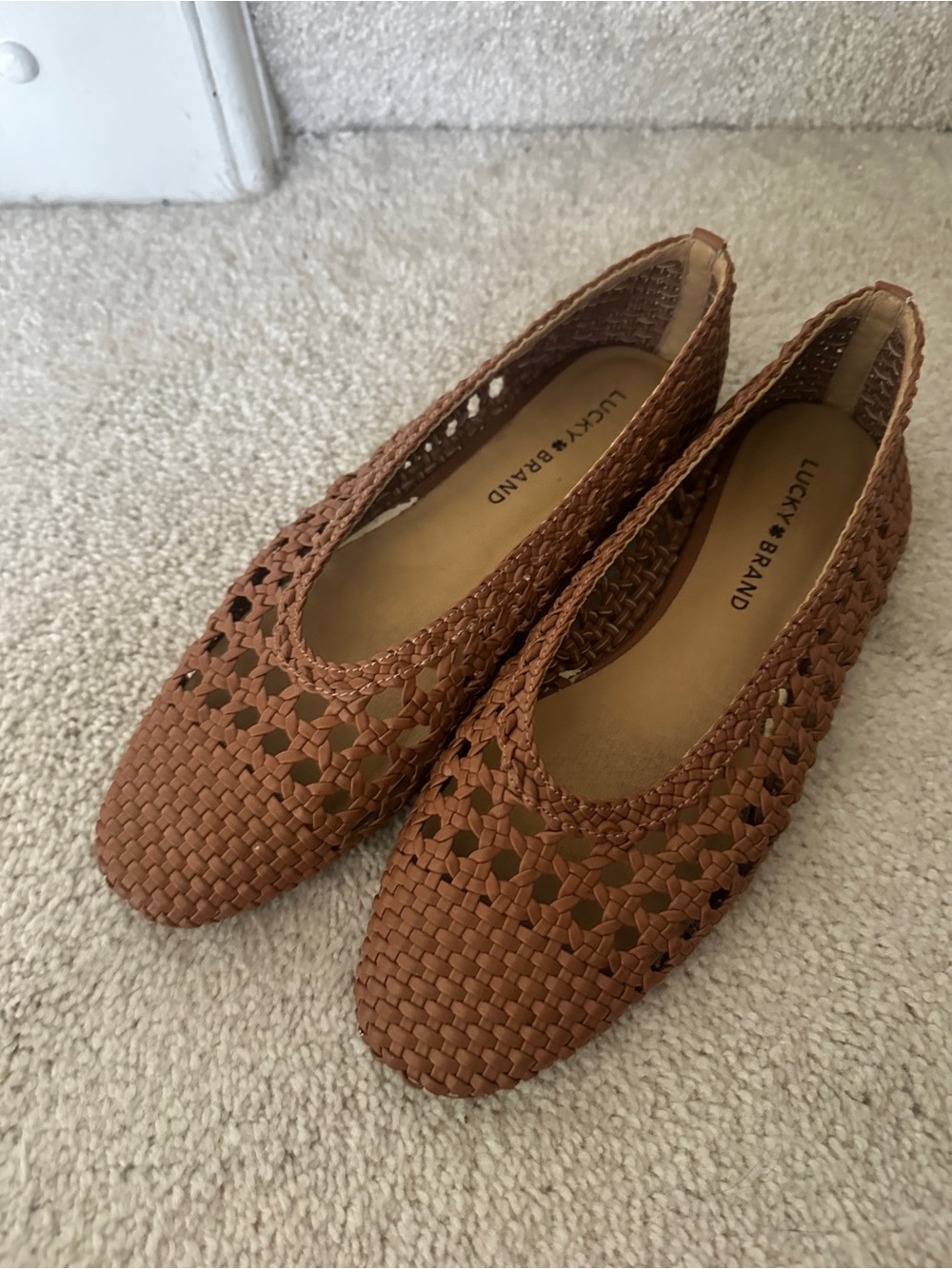 Lucky Brand Women's Woven Ballet Flats — Brown